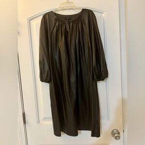 Who What Wear Black Faux Leather Dress Size XXL